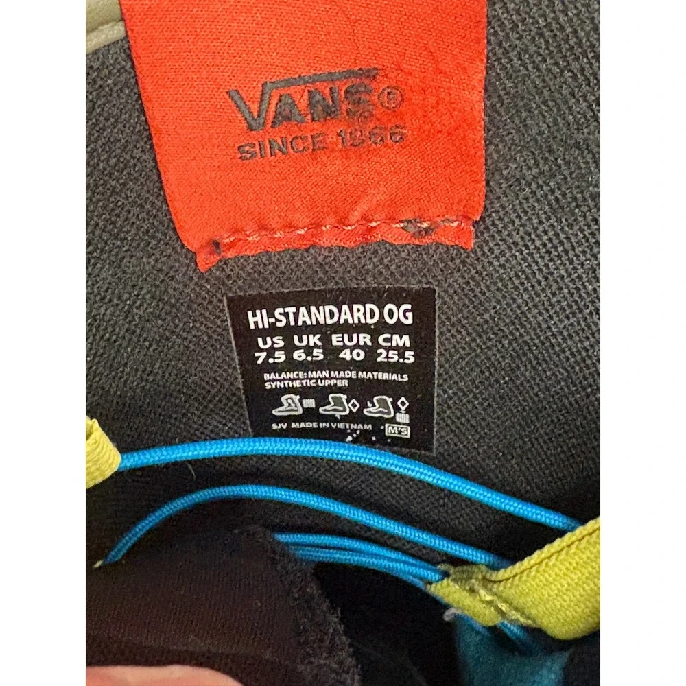 Vans Snowboard Boots High Standard OG‎ Green Orange Men Size 7.5